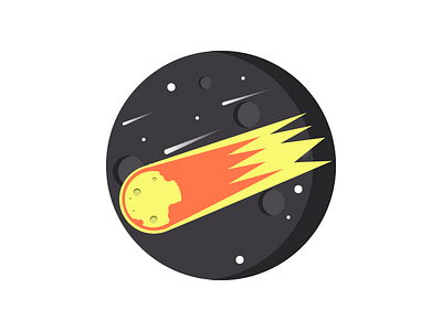 Asteroid 2d animation character flatstyle gif illustration loop motion motiongraphic video