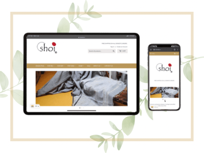 Shoi - Handlooms and Handwoven design mobile ui ux web