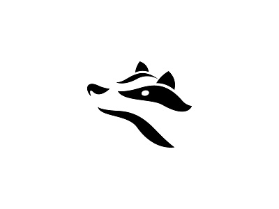 Badger Logomark animal badger black british logo logo mark mammal negative space scotland white wildlife