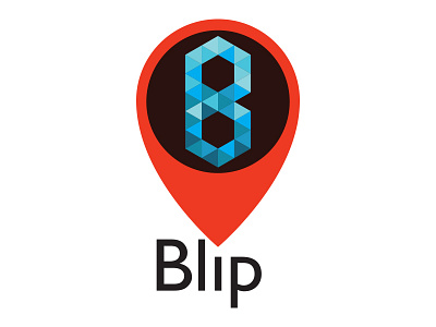 Blip app color colour design illustrator logo map pin
