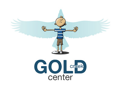 Gold Creek Center character child color colour design illustrator kid logo playful silhouette