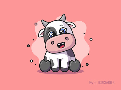 Blueberry Cute Cow by Maybk on Dribbble