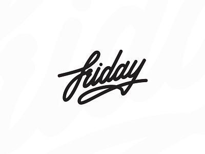 Friday lettering