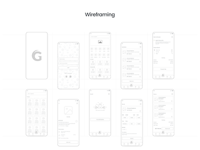 E-commerce App Wireframing Design app design e commerce typography ui uiux ux wireframe