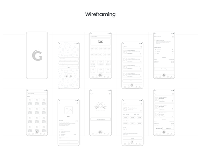 E-commerce App Wireframing Design