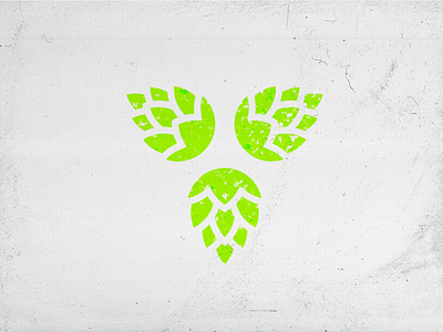 Three Harvest Hop Graphic beer beverage design distort dust georgia green grunge hop label lime logo nature overlay retro typography vintage
