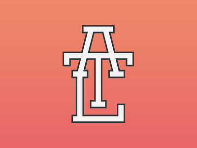 ATL Monogram atl atlanta design georgia gradient lettering ligature monogram peach slab serif typography