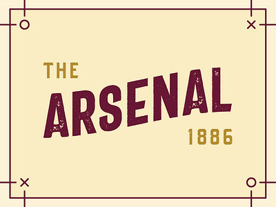 Arsenal 1886 1886 arsenal design football futbol retro soccer sports tactics type typography vintage