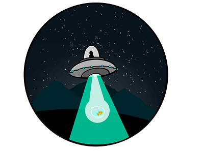 Unusual Abduction design illustration