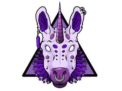 Purple Unicorn design illustration