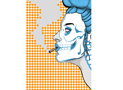 Skull Girl design illustration