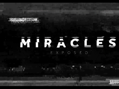 Miracles Series Logo black gif glitch glitchy logo miracles type
