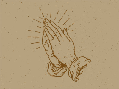 How to pray like God brown graphic holy hands illustration pray tan