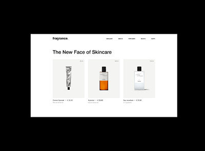Fragrance Website Page e commerce figma fragrance helvetica main page sketch ui ui ux web website design
