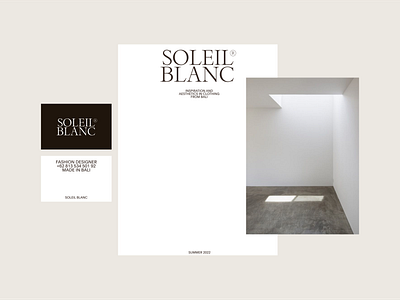 SOLEIL BLANC ai brand research branding business card e commerce fashion figma graphic design identity letter logo packaging design typography ui visual identity web