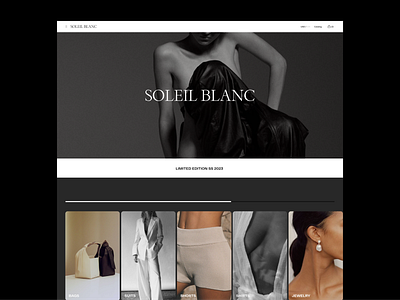 SOLEIL BLANC art branding design e commerce fashion figma graphic design identity logo sketch ui ux web web design