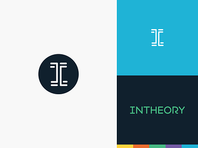 Intheory books branding education i icon letter logo mark monogram