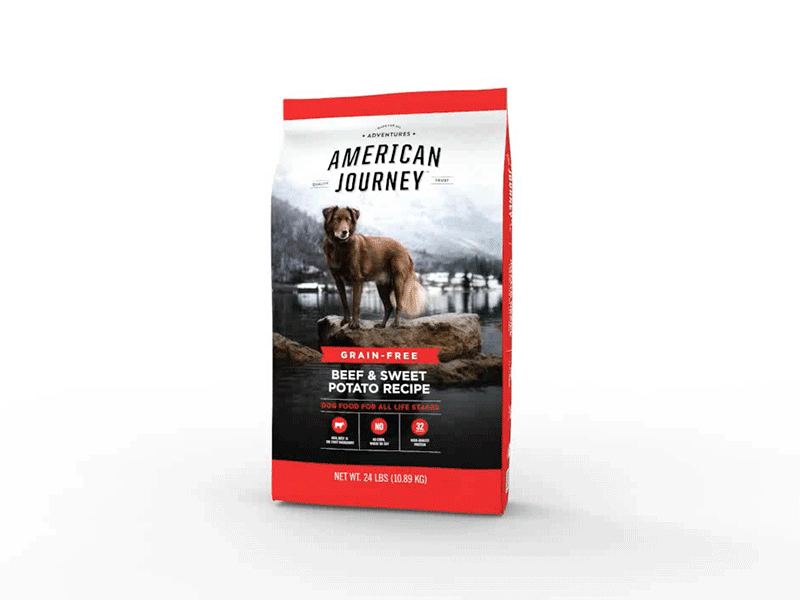 American Journey Packaging 360 branding chewy dog food food packaging pet shop specialty