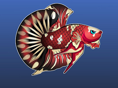 Betta design illustration vector art