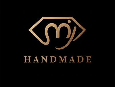 Miny Handmade logo gold design illustration logo vector