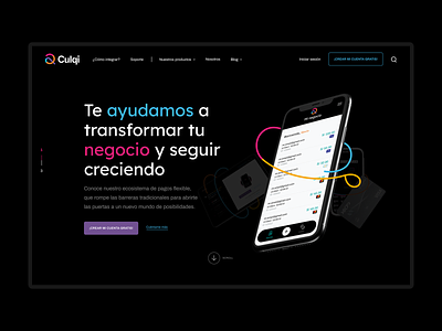 Culqi Website UI - Home art direction branding design digital dribbble inspiration ui user experience user interface ux