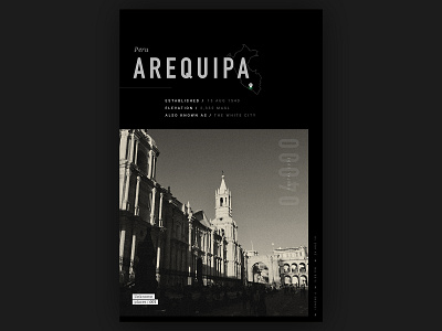 Unknown Places 001 // Arequipa arequipa artwork city design designer dribbble graphicdesign inspiration peru poster posterdesign travel wanderer