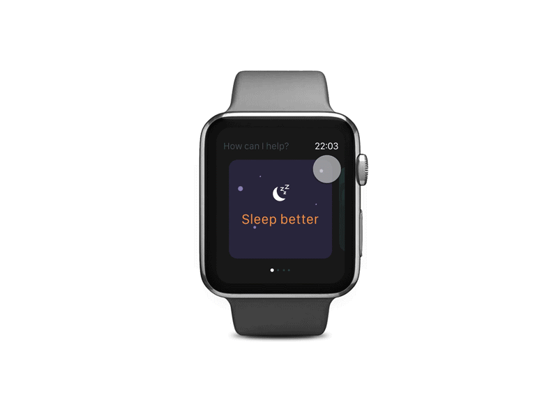 Get relax - Wearable App concept animation