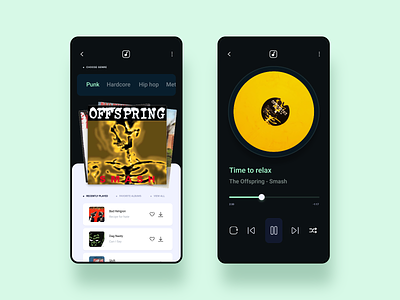 Music App UI Design app app design application art direction branding concept design digital inspiration internet invision music music app punk records studio ui user interface ux