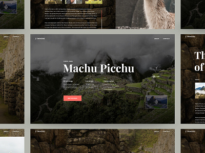 Machu Picchu Web UI Design art direction design inspiration responsive travel ui user experience user interface ux web website