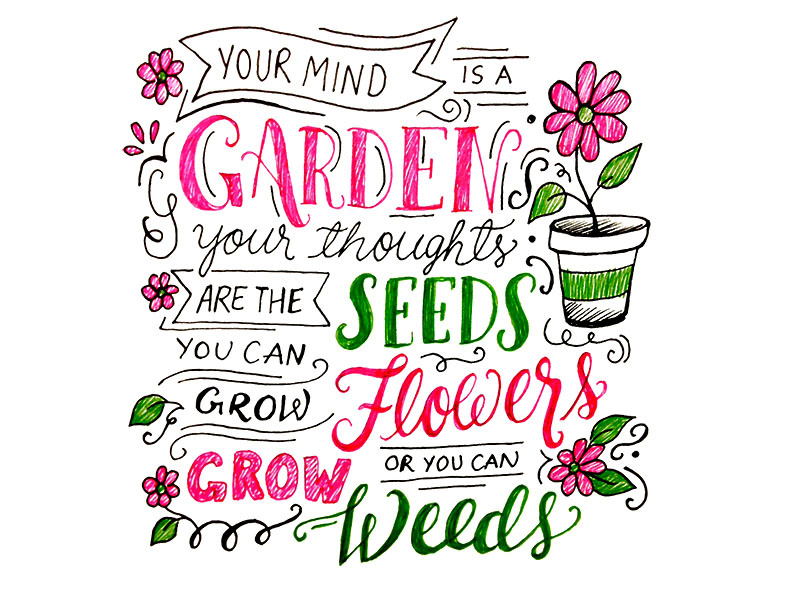 Grow Flowers, not weeds by Aditi Panchal on Dribbble