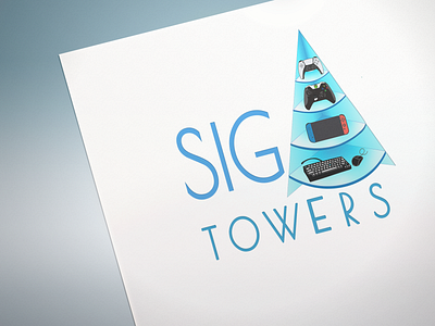 Siga Towers logo letter Mockup graphic design illustrator logodesign photoshop vector