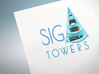 Siga Towers logo letter Mockup