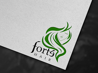 Letterhead mockup for Forte Hair 3dmockup branding design graphicdesign illustration illustrator logo logodesign vector