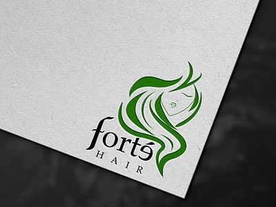 Letterhead mockup for Forte Hair