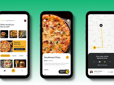 Food Delivery App design graphic design typography ui ux