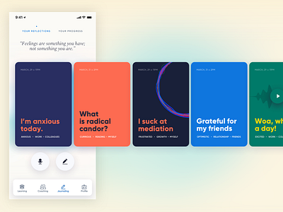 Journaling. app ui ux