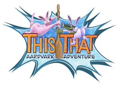 THIS or THAT aardvark adventure branding design illustration logo whimsy