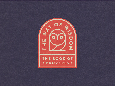 Proverbs Sermon Series badge cincinnati icon illustration logo navy overprint proverbs series sermon simple typography