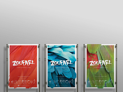 Zoofari birds cincinnati collateral custom font feathers hand lettering hyperquake layout poster typography zoo