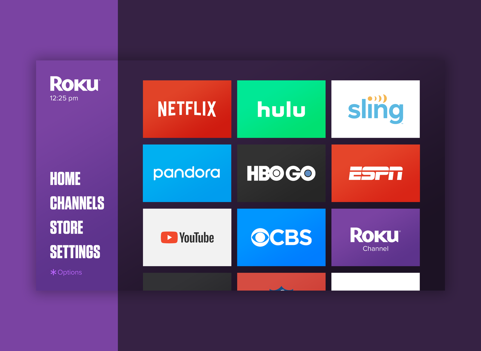 Roku Home Screen Redesign by Christopher Stoney on Dribbble