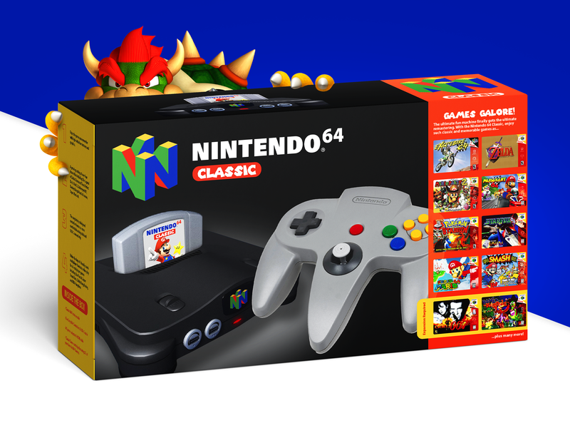 Nintendo 64 Classic Console Packaging by Christopher Stoney on Dribbble