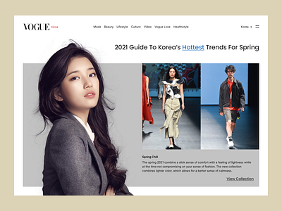 Vogue fashion page redesign