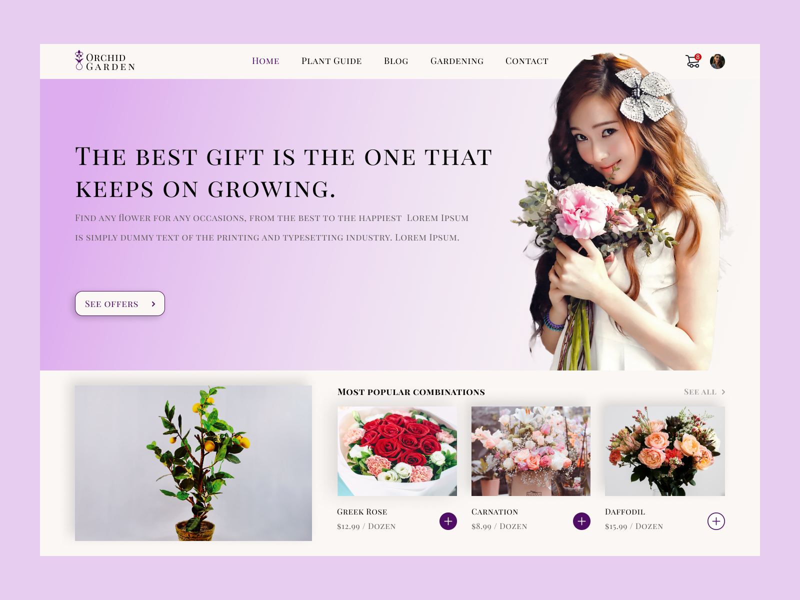 Flower Shop Website by Thien Nguyen on Dribbble