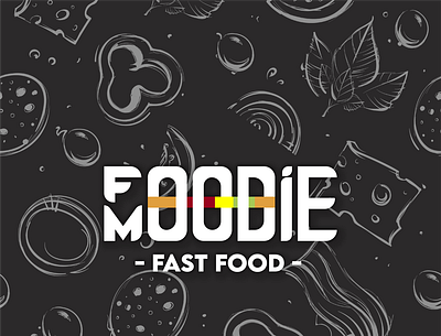 FOODIE MOODIE LOGO -fast food- branding logo logo design logo sign typography vector