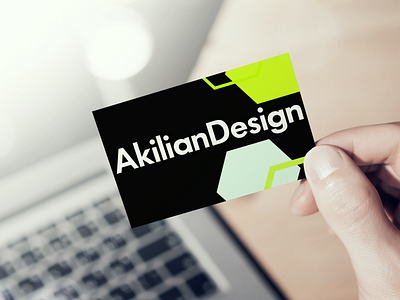 Business Card Akilian Design branding business card design typography