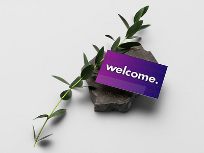 business card design and logo design "welcome"