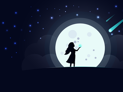 "MOON GIRL" vector art