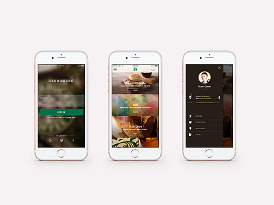 Starbucks App Study ios starbucks ui