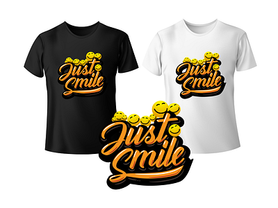 Just smile T-shirt Design adobe illustrator branding commission open design graphic design ill illustration illustration art illustrator logo ui vector