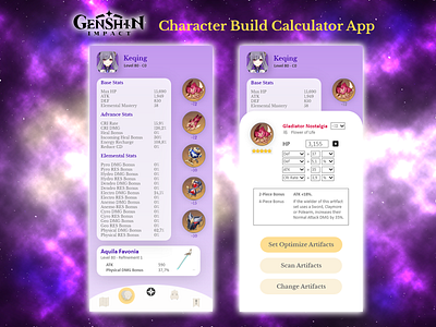 Genshin Impact - Character Build Calculator Keqing